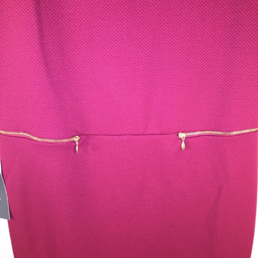 NWT The Limited Maroon Zipper Sheath Dress Size 10 - Picture 2 of 8